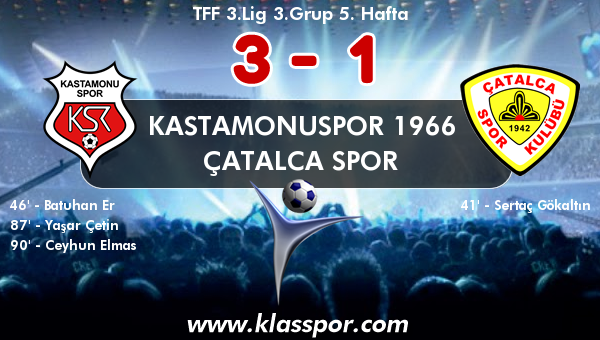 Kastamonuspor 1966 3 - Çatalca Spor 1