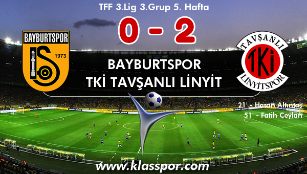 Bayburtspor 0 - TKİ Tavşanlı Linyit 2