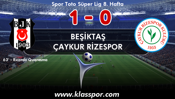 Beşiktaş 1 - Çaykur Rizespor 0