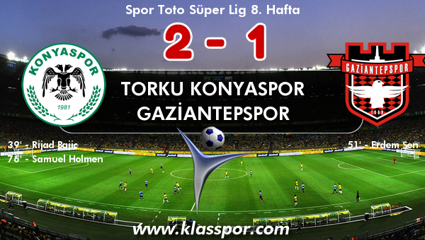 Torku Konyaspor 2 - Gaziantepspor 1