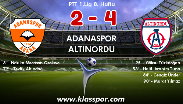 Adanaspor 2 - Altınordu 4