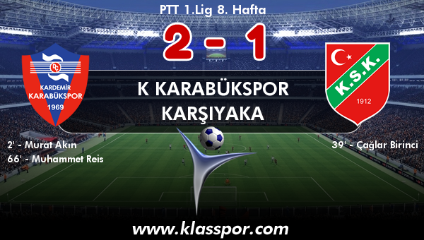 K Karabükspor 2 - Karşıyaka 1