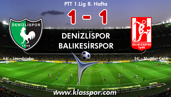 Denizlispor 1 - Balıkesirspor 1