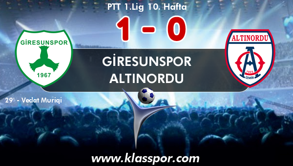 Giresunspor 1 - Altınordu 0