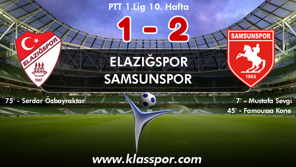 Elazığspor 1 - Samsunspor 2