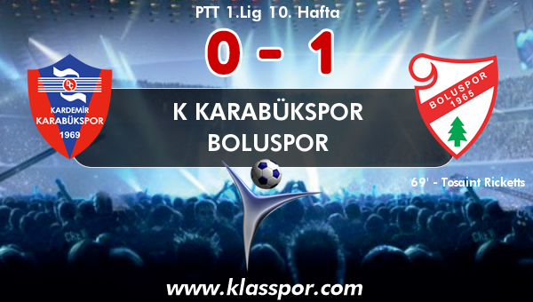 K Karabükspor 0 - Boluspor 1