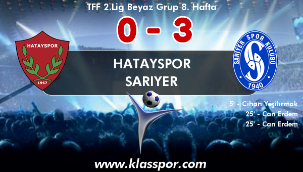 Hatayspor 0 - Sarıyer 3