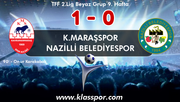 K.Maraşspor 1 - Nazilli Belediyespor 0