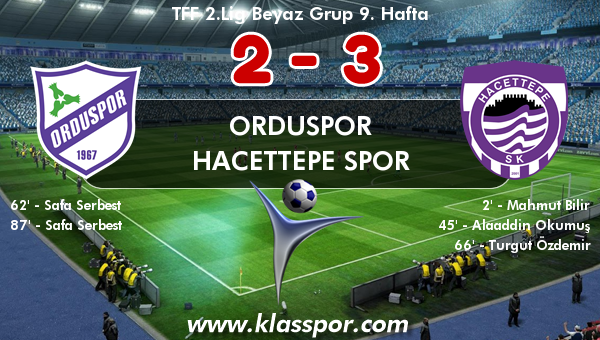 Orduspor 2 - Hacettepe Spor 3