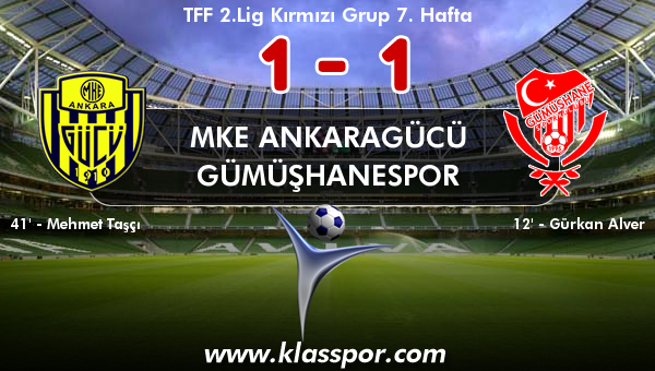 MKE Ankaragücü 1 - Gümüşhanespor 1