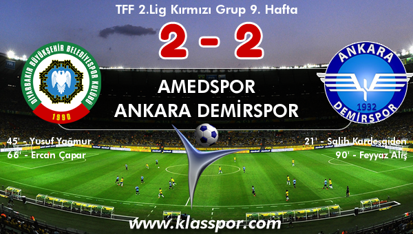 Amedspor 2 - Ankara Demirspor 2