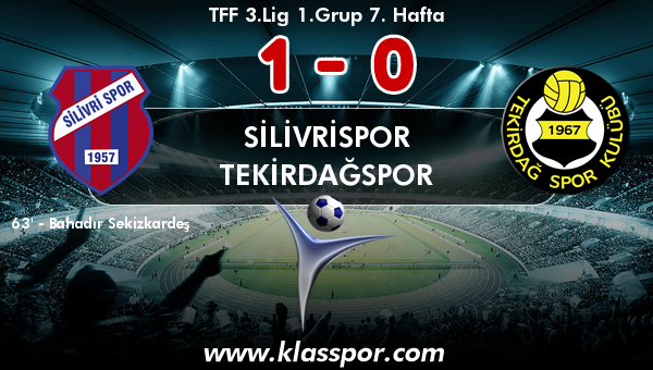 Silivrispor 1 - Tekirdağspor 0