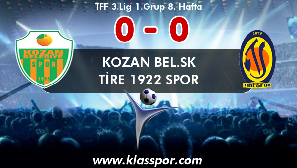 Kozan Bel.SK 0 - Tire 1922 Spor 0