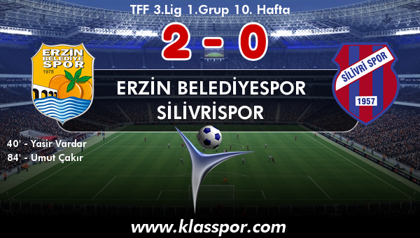 Erzin Belediyespor 2 - Silivrispor 0