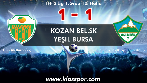 Kozan Bel.SK 1 - Yeşil Bursa 1