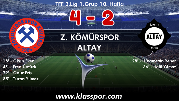 Z. Kömürspor 4 - Altay 2