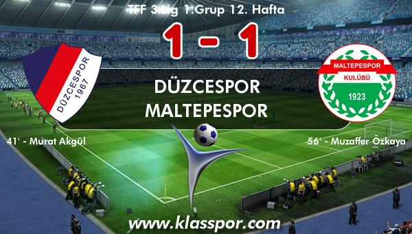 Düzcespor 1 - Maltepespor 1