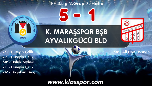 K. Maraşspor BŞB 5 - Ayvalıkgücü Bld 1