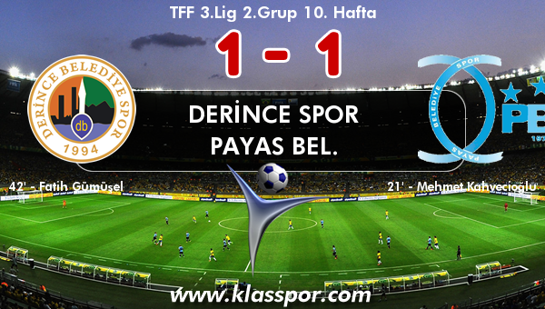 Derince Spor 1 - Payas Bel. 1