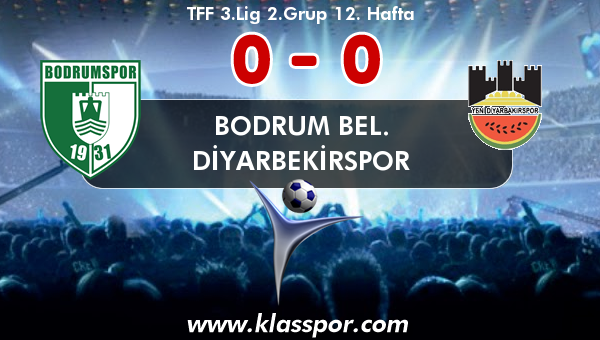 Bodrum Bel. 0 - Diyarbekirspor 0