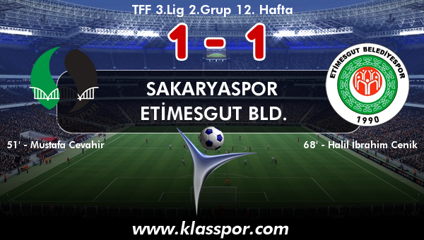 Sakaryaspor 1 - Etimesgut Bld. 1