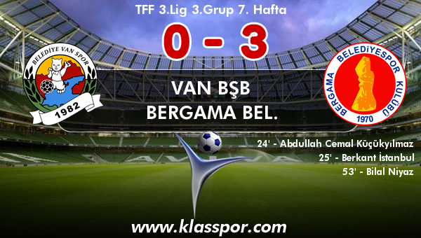 Van BŞB 0 - Bergama Bel. 3