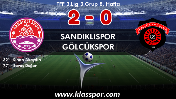 Sandıklıspor 2 - Gölcükspor 0