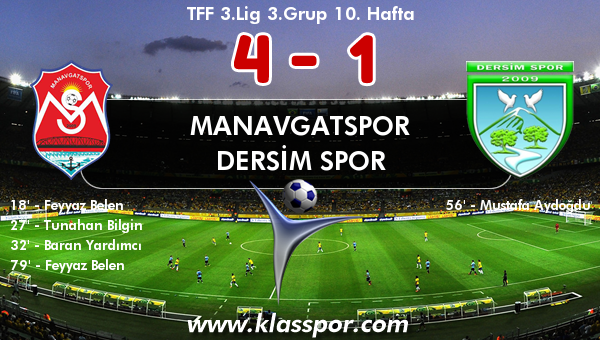 Manavgatspor 4 - Dersim Spor 1