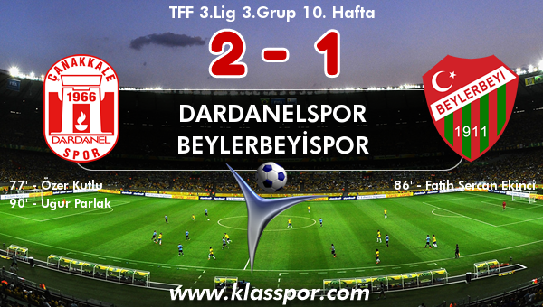 Dardanelspor 2 - Beylerbeyispor 1