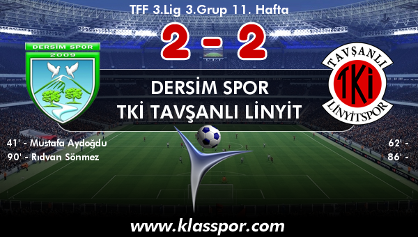 Dersim Spor 2 - TKİ Tavşanlı Linyit 2