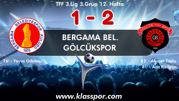 Bergama Bel. 1 - Gölcükspor 2