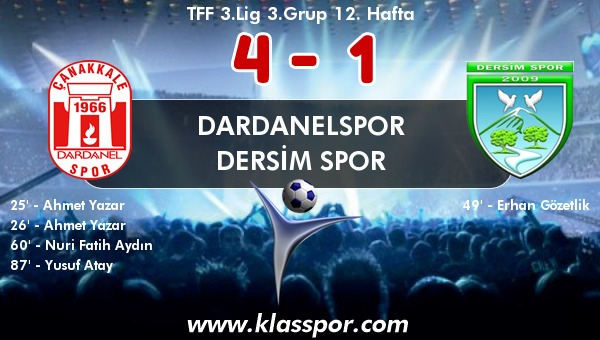 Dardanelspor 4 - Dersim Spor 1