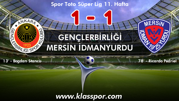 Gençlerbirliği 1 - Mersin İdmanyurdu 1