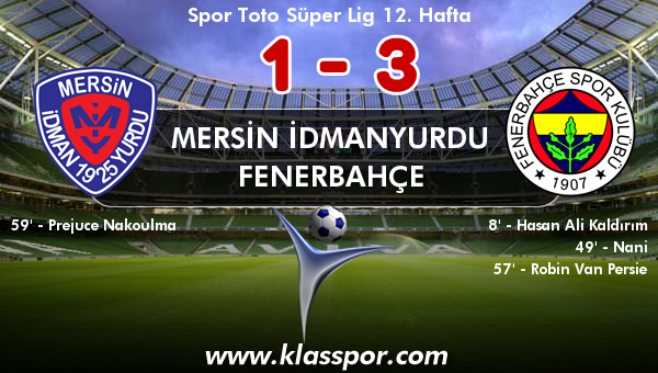 Mersin İdmanyurdu 1 - Fenerbahçe 3