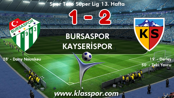 Bursaspor 1 - Kayserispor 2