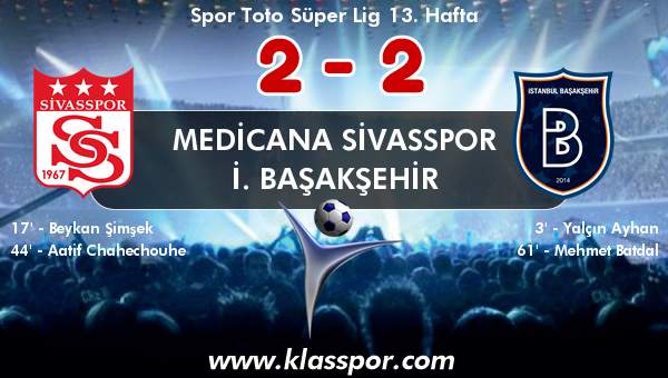 Medicana Sivasspor 2 - İ. Başakşehir 2