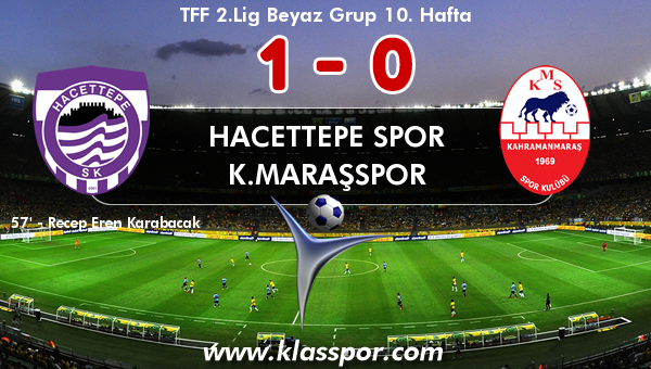 Hacettepe Spor 1 - K.Maraşspor 0