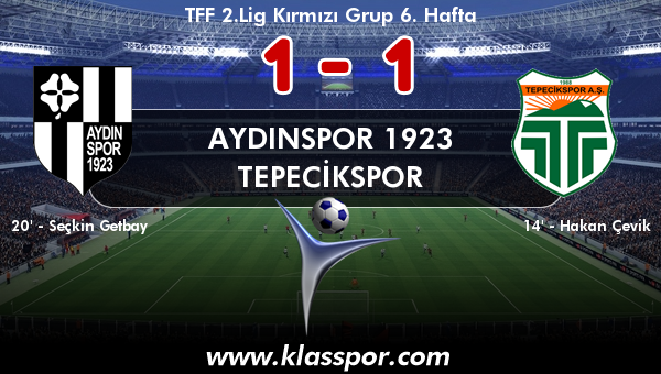 Aydınspor 1923 1 - Tepecikspor 1