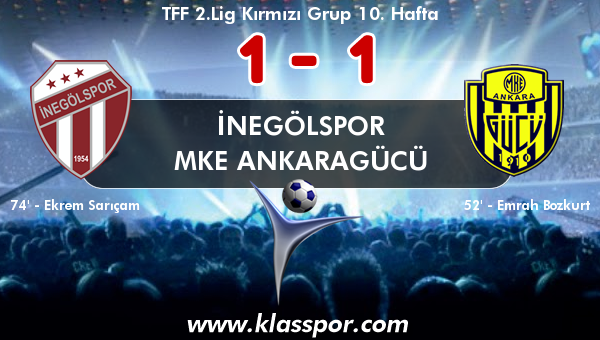 İnegölspor 1 - MKE Ankaragücü 1