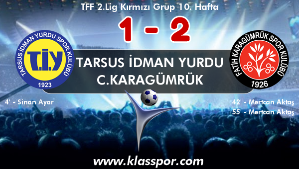 Tarsus İdman Yurdu 1 - C.Karagümrük 2