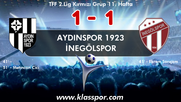 Aydınspor 1923 1 - İnegölspor 1