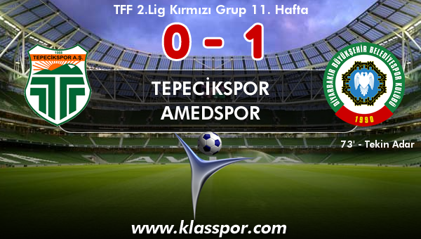 Tepecikspor 0 - Amedspor 1