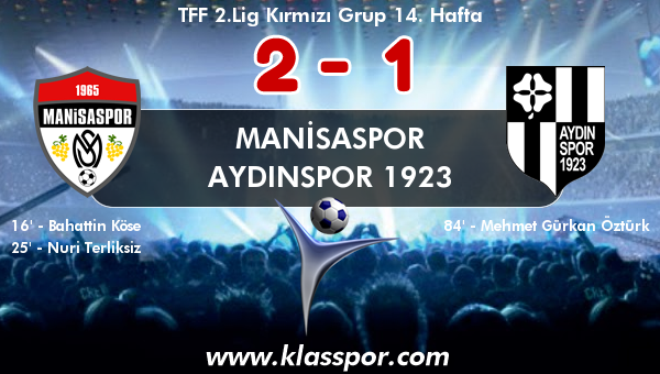 Manisaspor 2 - Aydınspor 1923 1