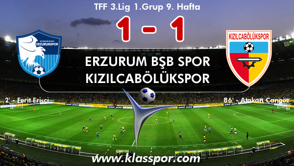 Erzurum Bşb Spor 1 - Kızılcabölükspor 1