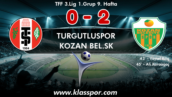 Turgutluspor 0 - Kozan Bel.SK 2