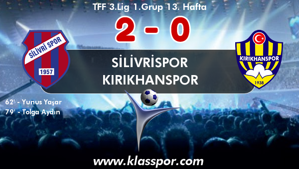 Silivrispor 2 - Kırıkhanspor 0