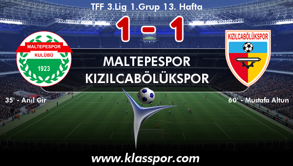 Maltepespor 1 - Kızılcabölükspor 1