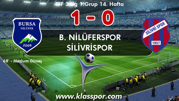 B. Nilüferspor 1 - Silivrispor 0