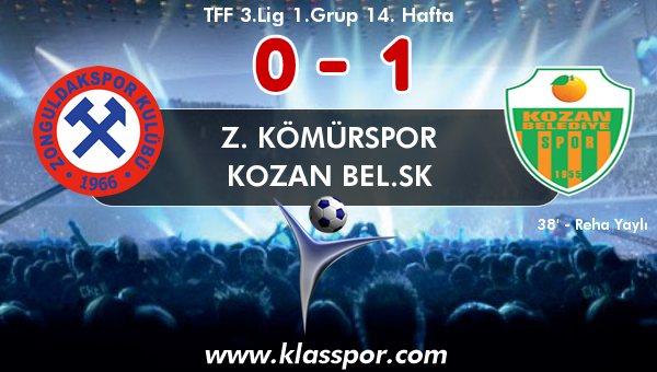 Z. Kömürspor 0 - Kozan Bel.SK 1