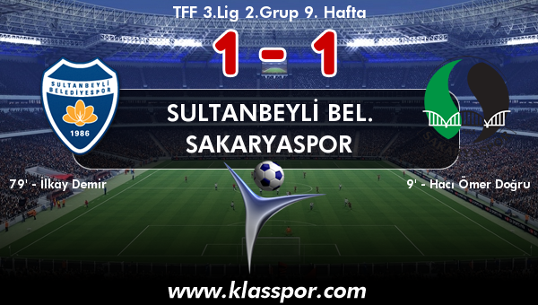 Sultanbeyli Bel. 1 - Sakaryaspor 1